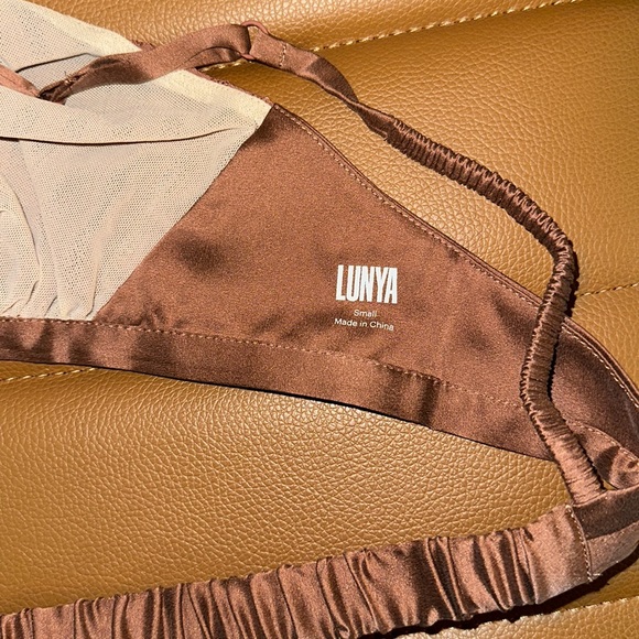 Lunya Stretch Stripe Bralette Brown Bra. Only tried on once. - Picture 7 of 8